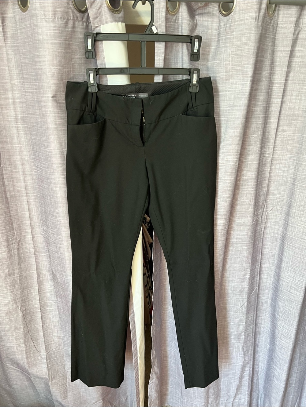 The Limited Black Stretch Straight-Leg Pants